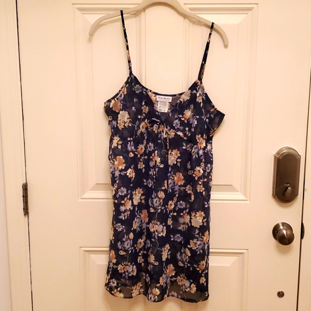 Sale Delta Burke Floral Chemise Lingerie 2X Like New 🌻
